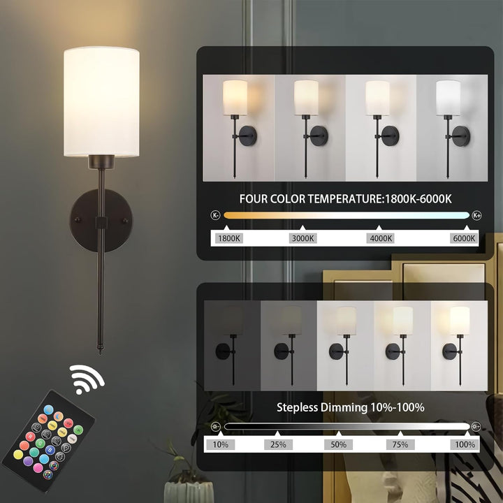 Iluminating™ Kabellose Wandleuchten (2er-Set + 2 GLÜHBIRNEN GRATIS)