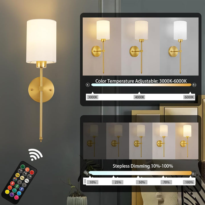 Iluminating™ Kabellose Wandleuchten (2er-Set + 2 GLÜHBIRNEN GRATIS)