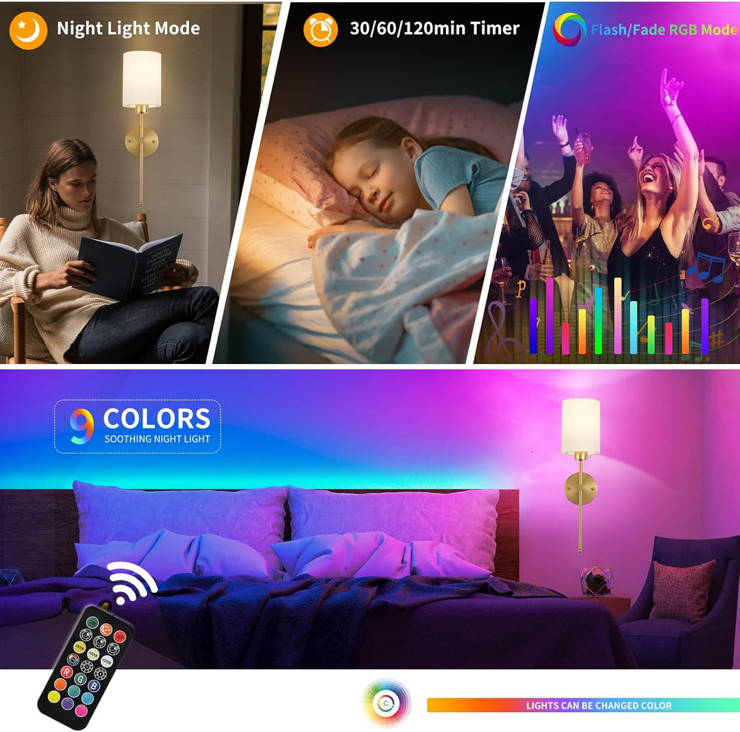 Iluminating™ Kabellose Wandleuchten (2er-Set + 2 GLÜHBIRNEN GRATIS)