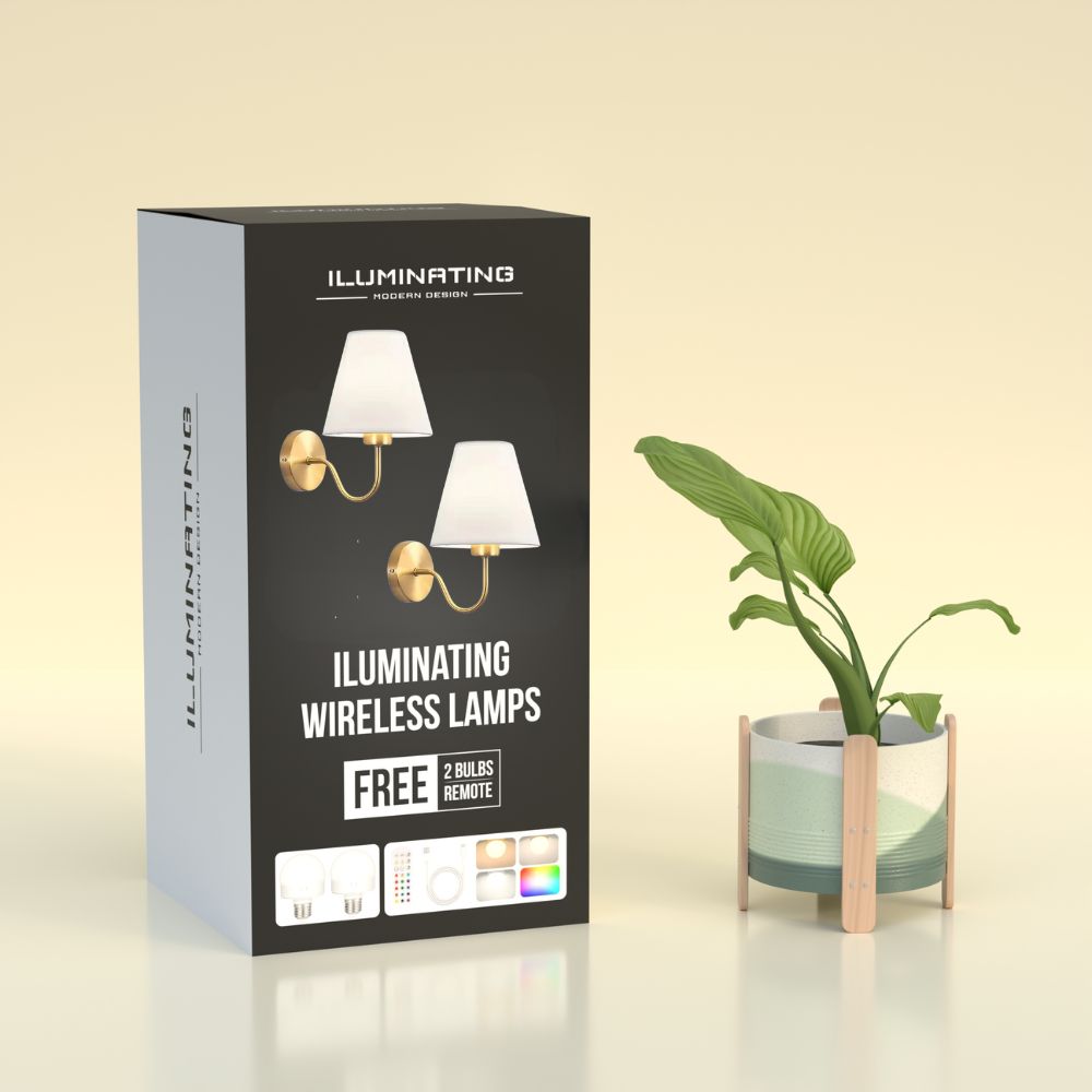 LuminArc™ Wireless Wall Sconce (SET OF 2 + 2 BULBS FREE)