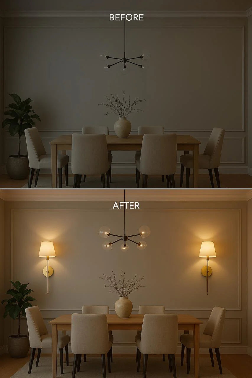 Wireless Fabric Wall Light (SET OF 2 + 2 BULBS FREE)