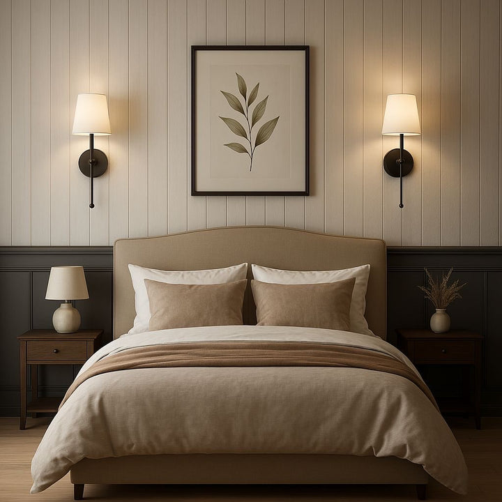 Cordless Fabric Wall Light (SET OF 2 + 2 BULBS FREE)