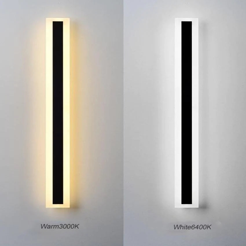 Minimalistische LED-Wandleuchte für Außenatmosphäre (IP65)