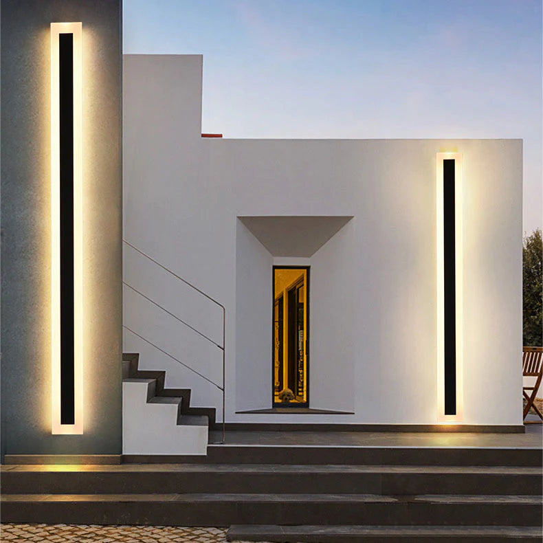 Minimalistische LED-Wandleuchte für Außenatmosphäre (IP65)