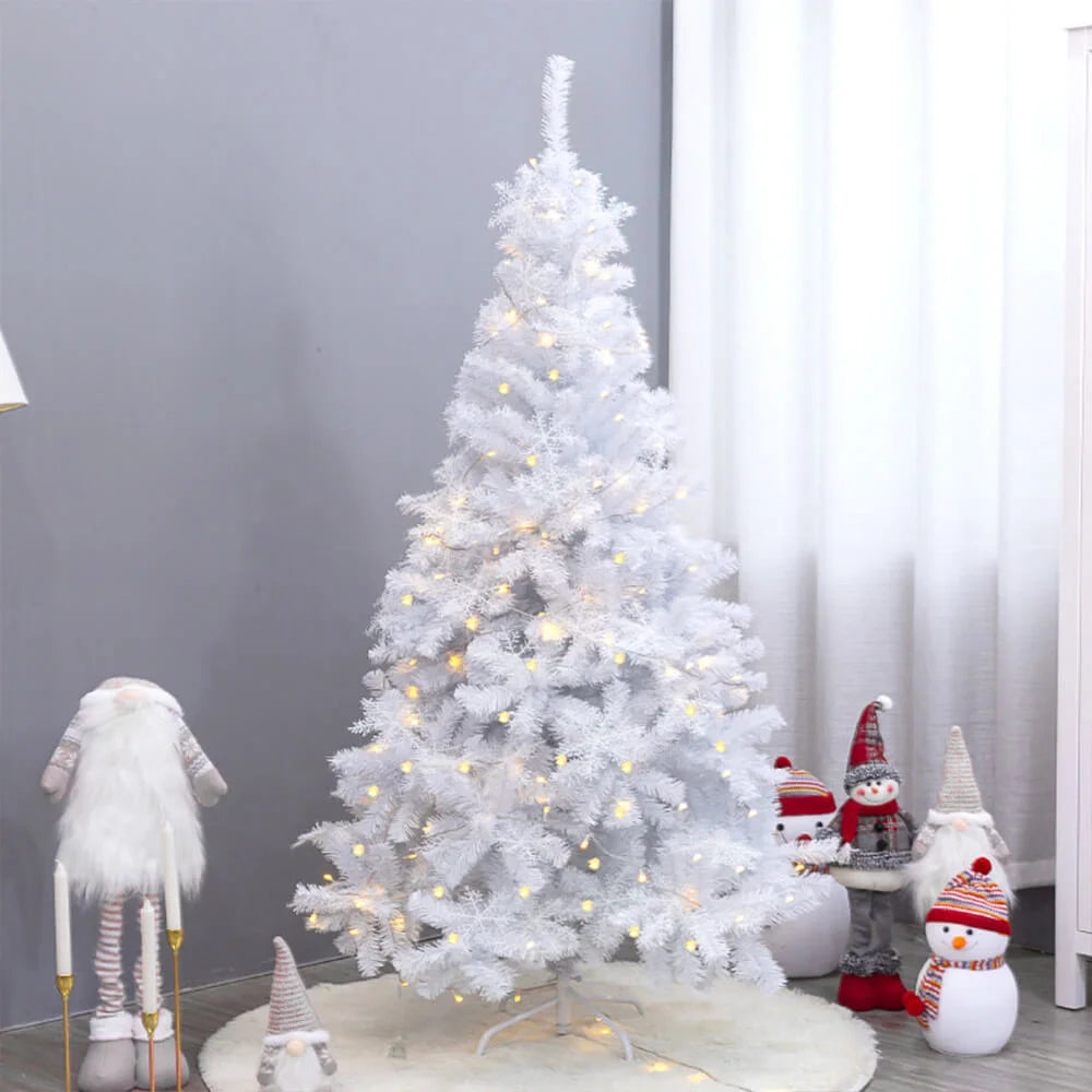 Pre-lit White Christmas Tree