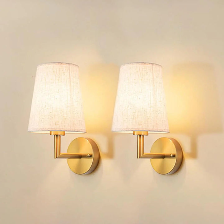 Wireless Fabric Wall Light (SET OF 2 + 2 BULBS FREE)