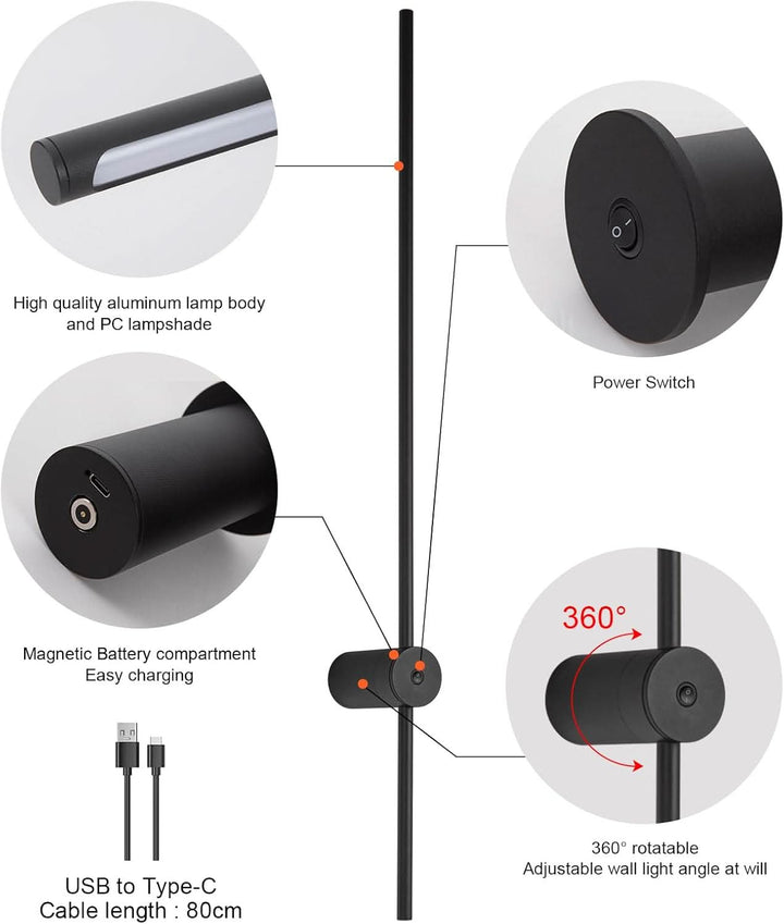 Iluminating Rechargeable Wall Sconce Set Of 2