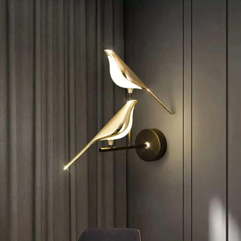 Modern Bird Wall Lamp - Magpie LED Hallway Sconce – Iluminating