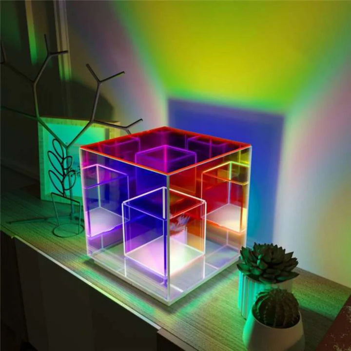 Concentric Cube Table Lamp