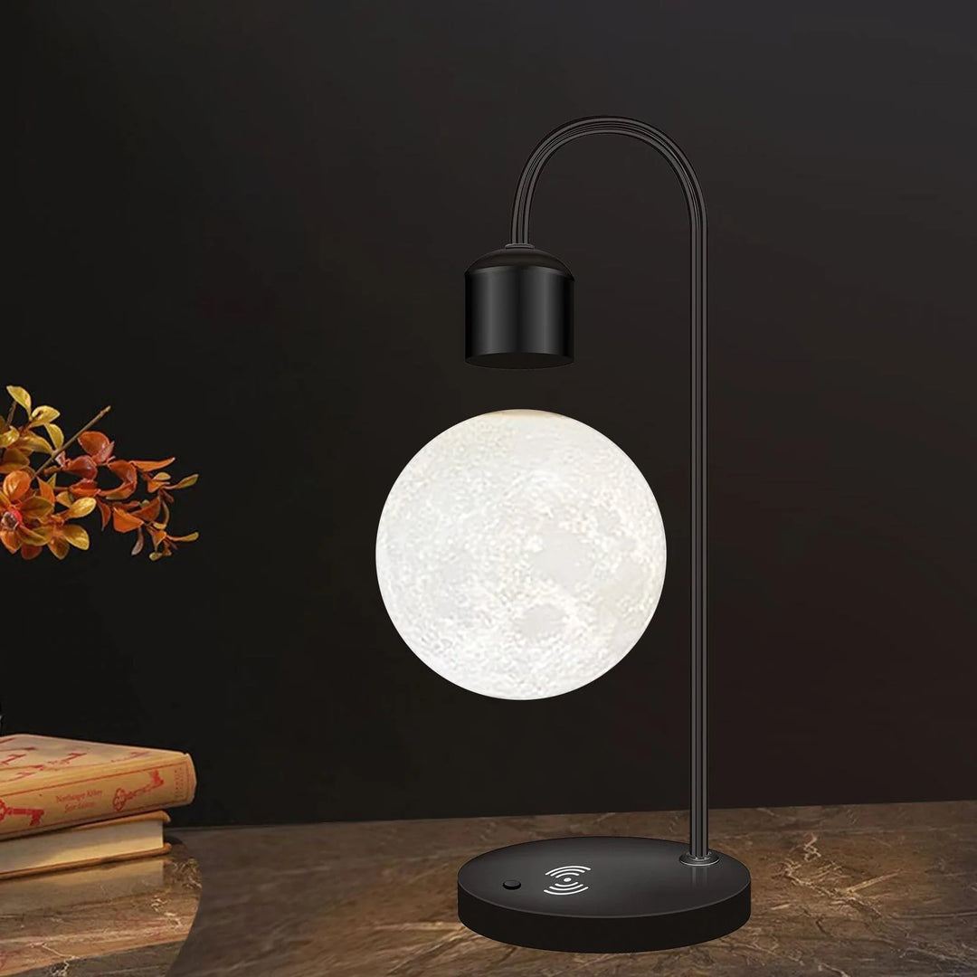 Levitating Moon Led Lamp With Wireless Phone Charger